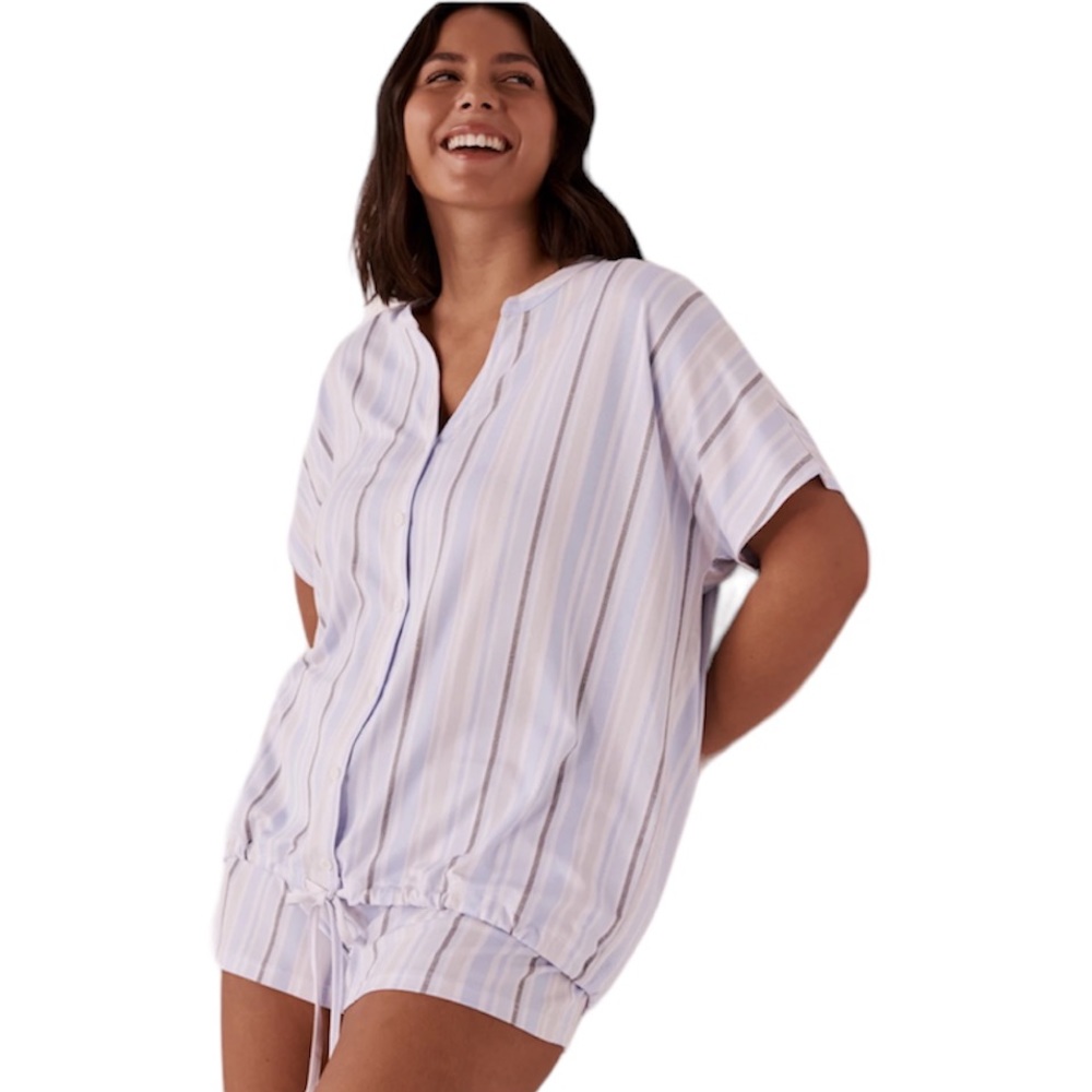 La Vie en Rose NWT Super Soft Pyjama Set Shorts & Top Size MEDIUM NEW - Picture 2 of 16